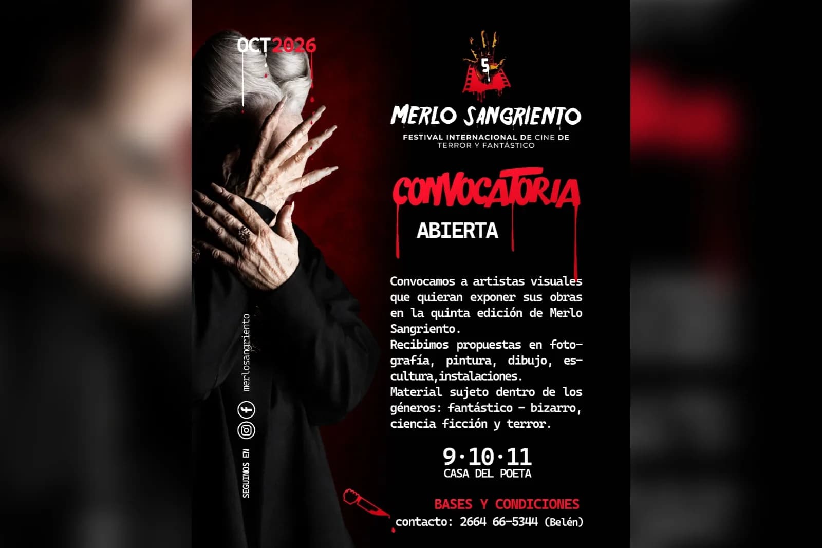Artistas, artesanos y emprendedores pueden inscribirse para participar de ‘Merlo Sangriento’