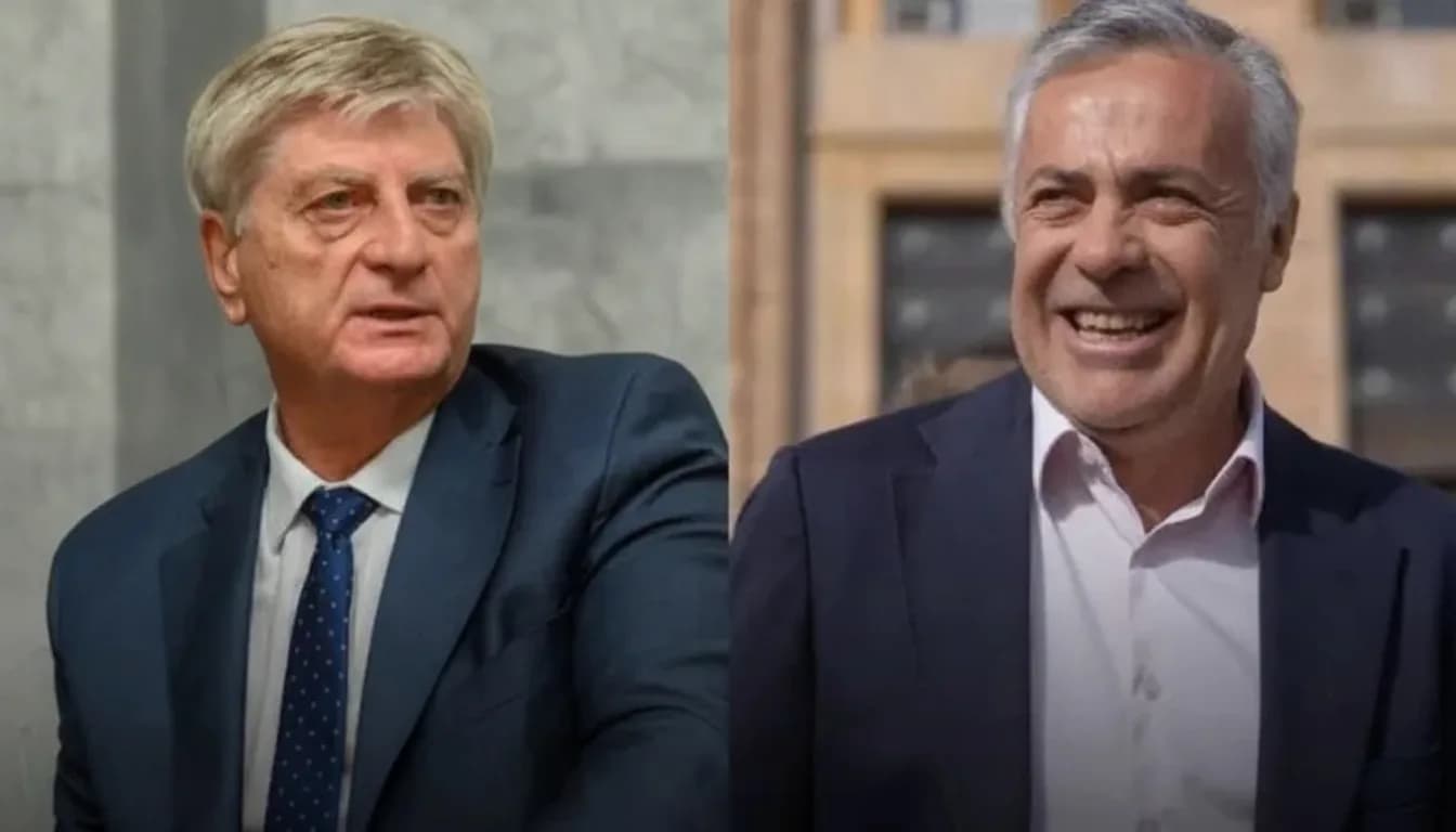 Los gobernadores, Sergio Ziliotto, de La Pampa, y su par de Mendoza, Alfredo Cornejo.