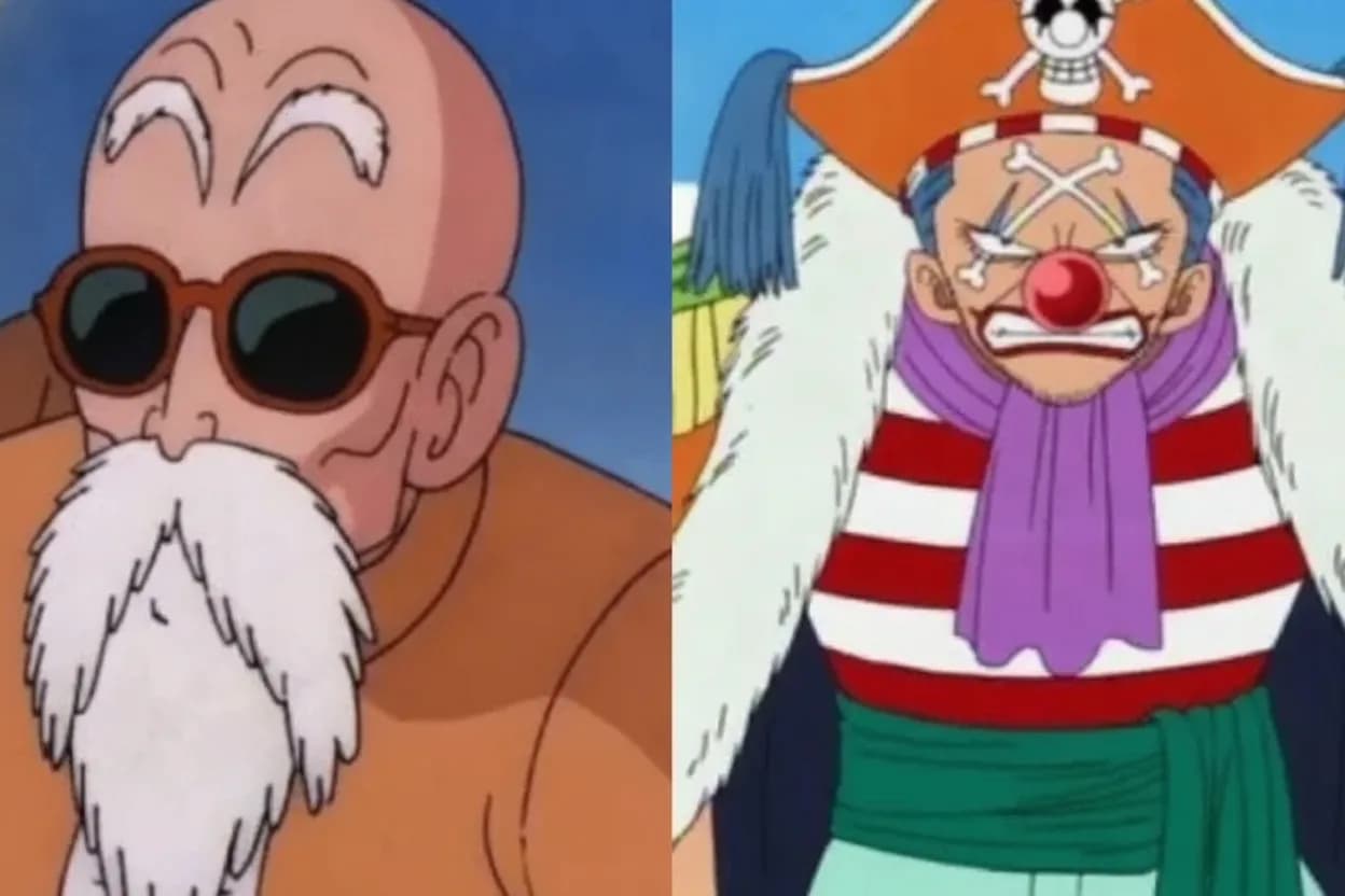 El maestro Roshi, de "Dragon Ball", y el payaso Buggy, de "One pieces", dos de los grandes personajes a los que Mike McFarland le puso su voz.