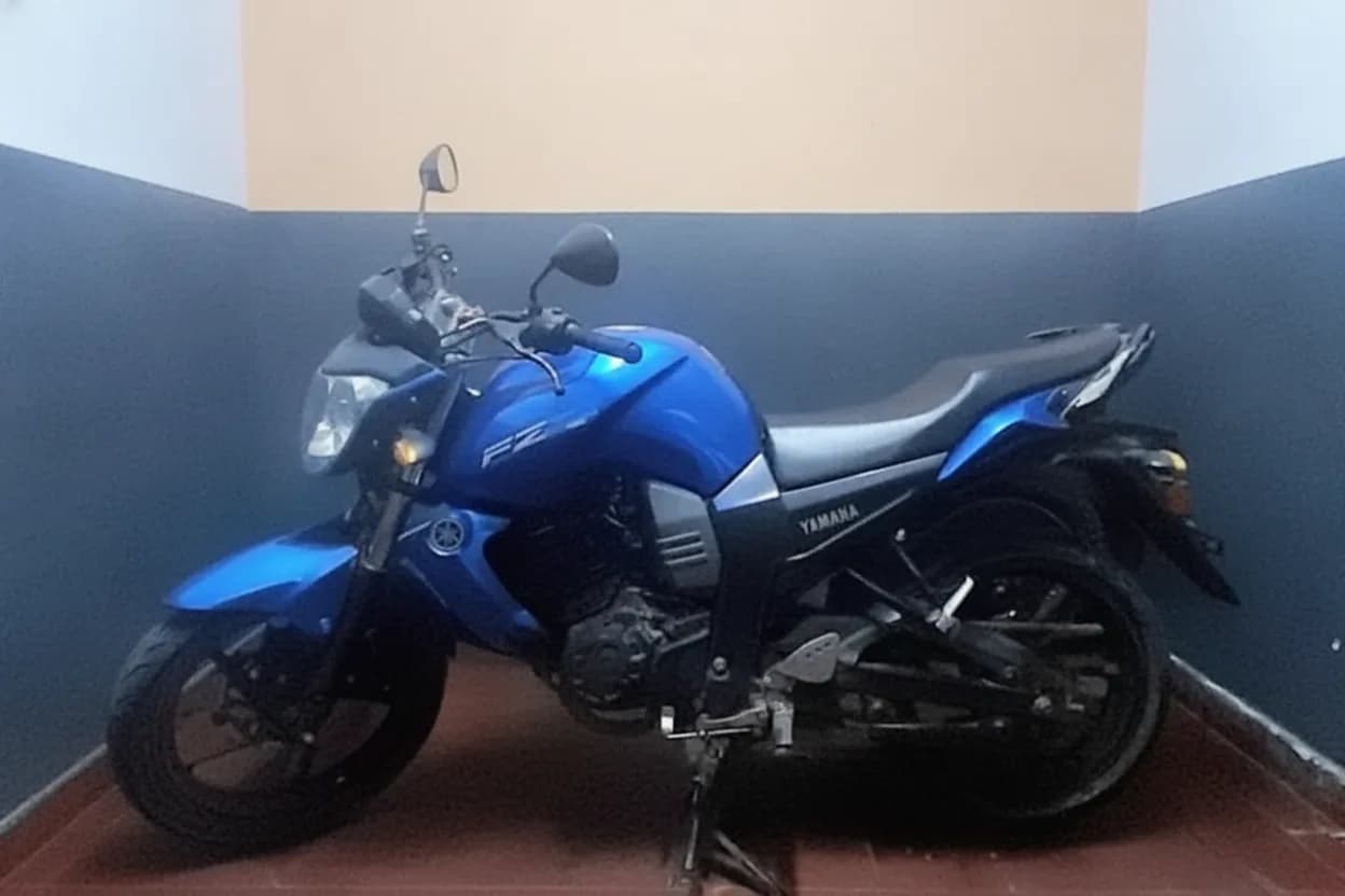 La moto robada y luego recuperada por la Policía.