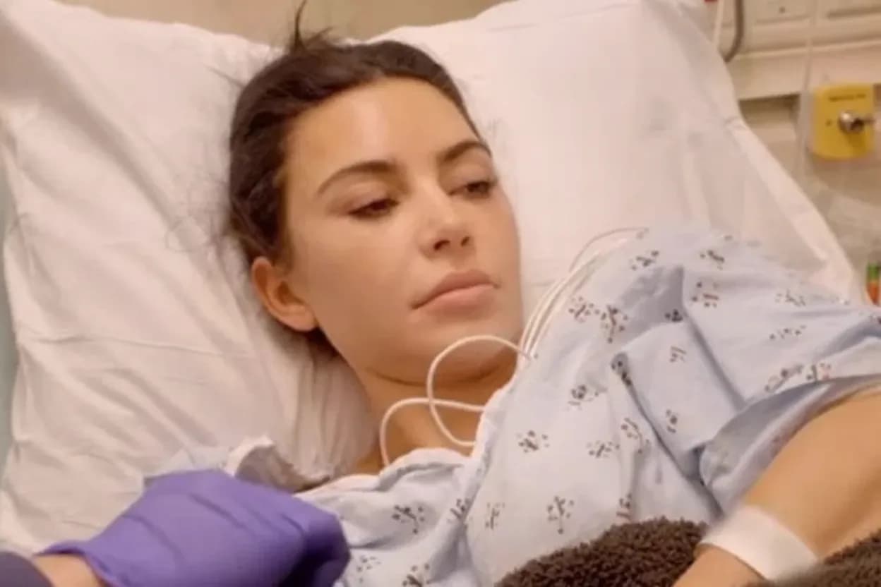Kim Kardashian se mostró desde el hospital y habló por primera vez de su problema de salud.