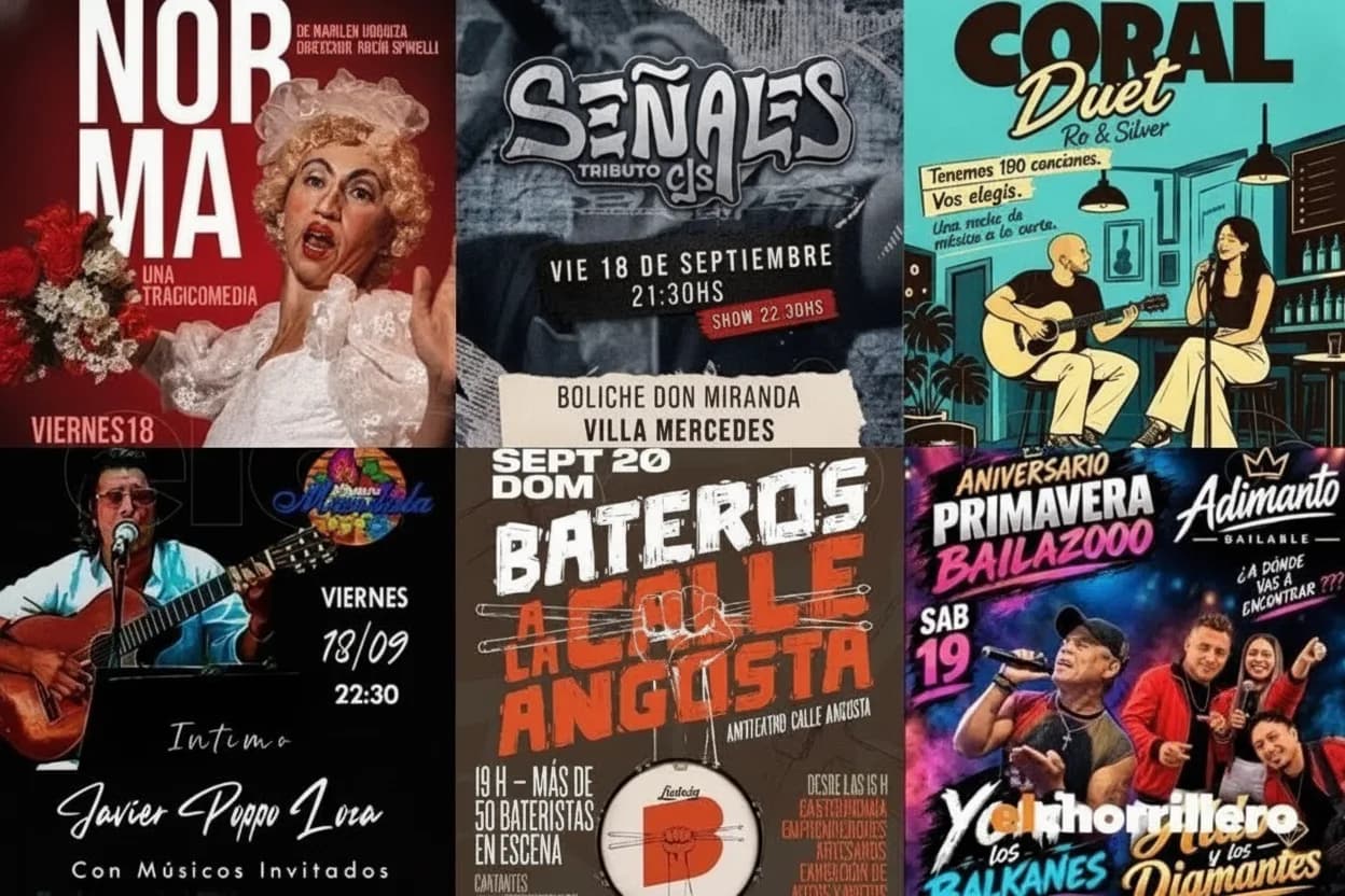 Diferentes propuestas de entretenimiento para el fin de semana.