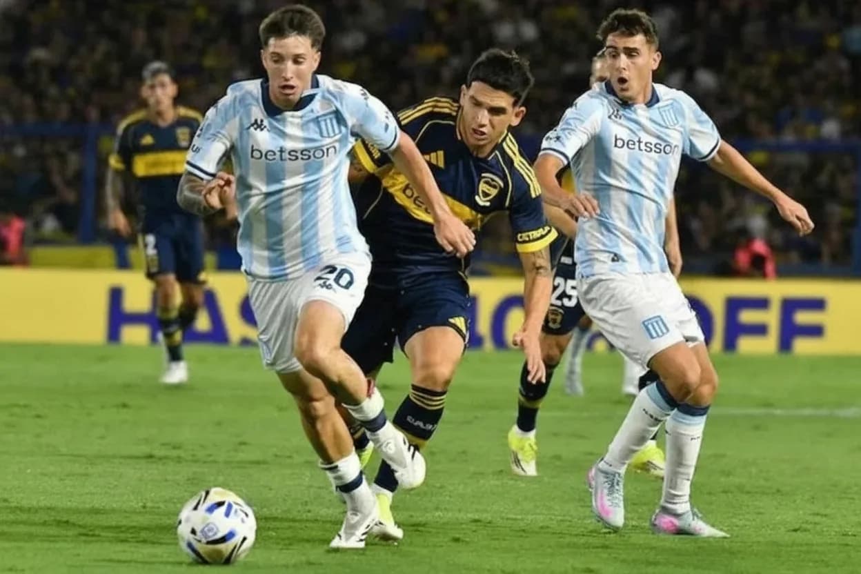 Boca y Racing se enfrentan por la Copa Argentina.