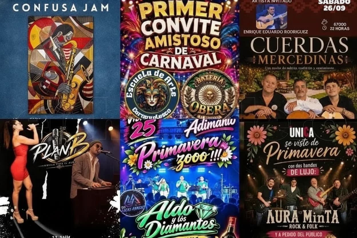 Opciones de entretenimiento para este fin de semana.