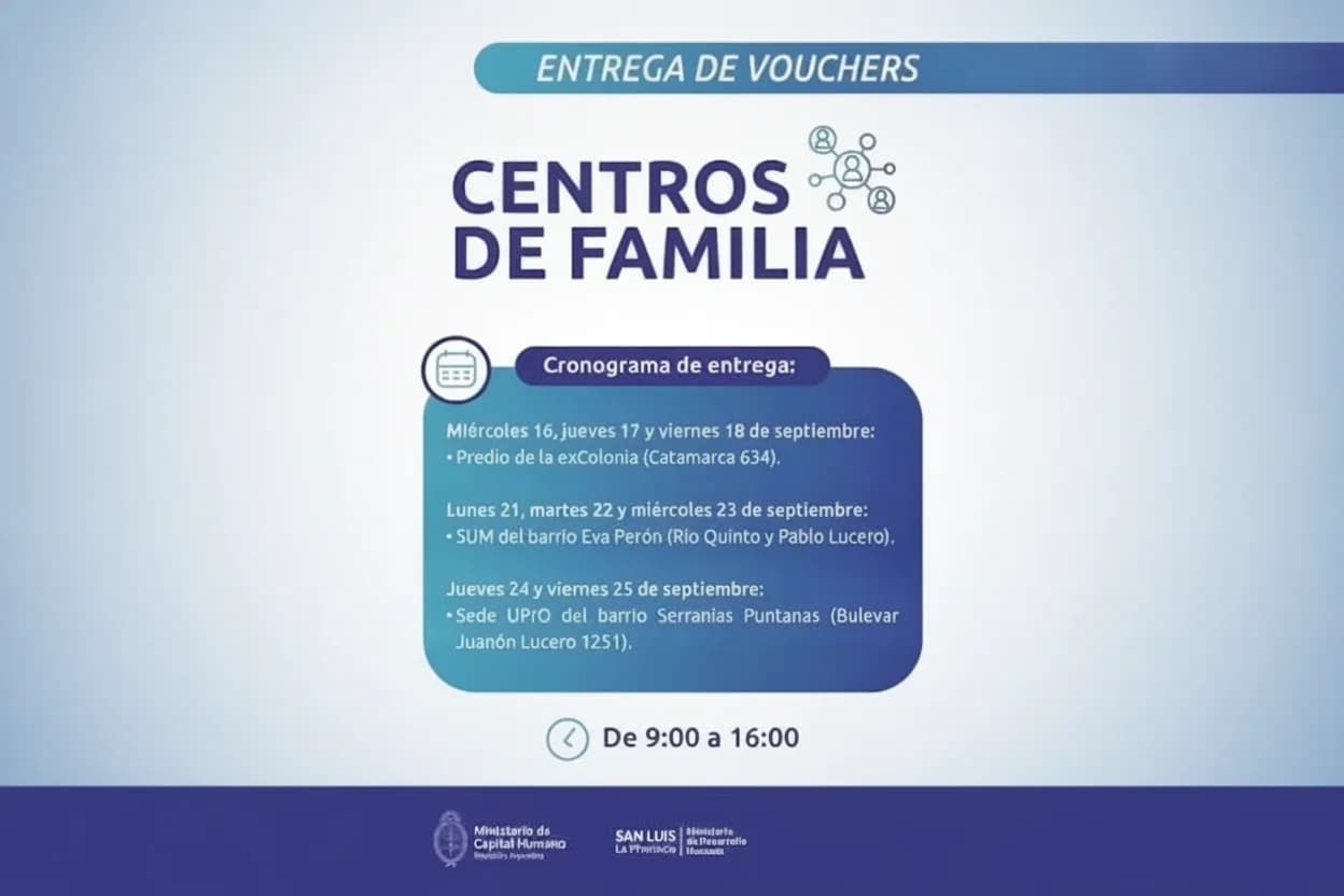 La entrega de vouchers comenzará este miércoles 16 de septiembre.