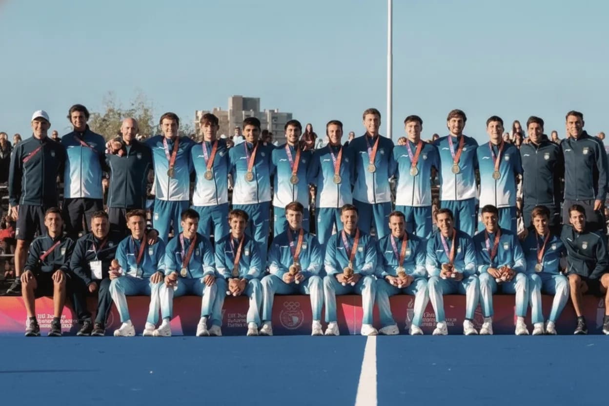 Los Leones ganaron la dorada en hockey.