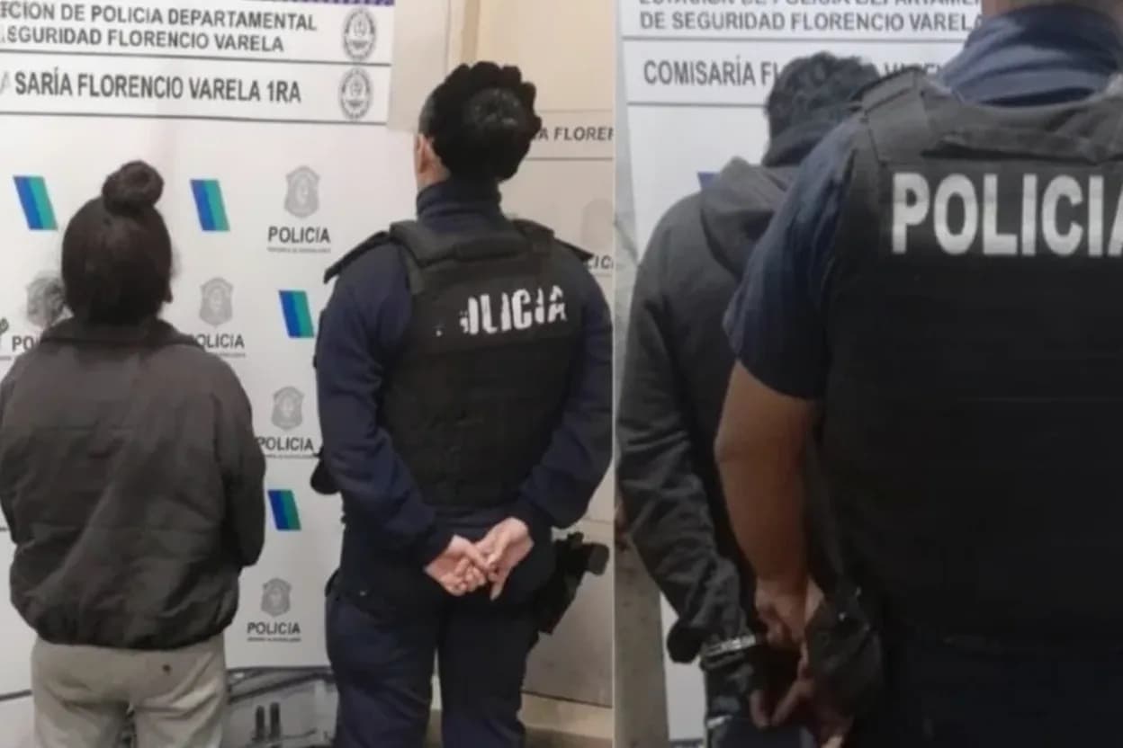Tras el operativo, fueron detenidos una mujer de 26 años y un hombre de 34, señalados como los padres de los niños.