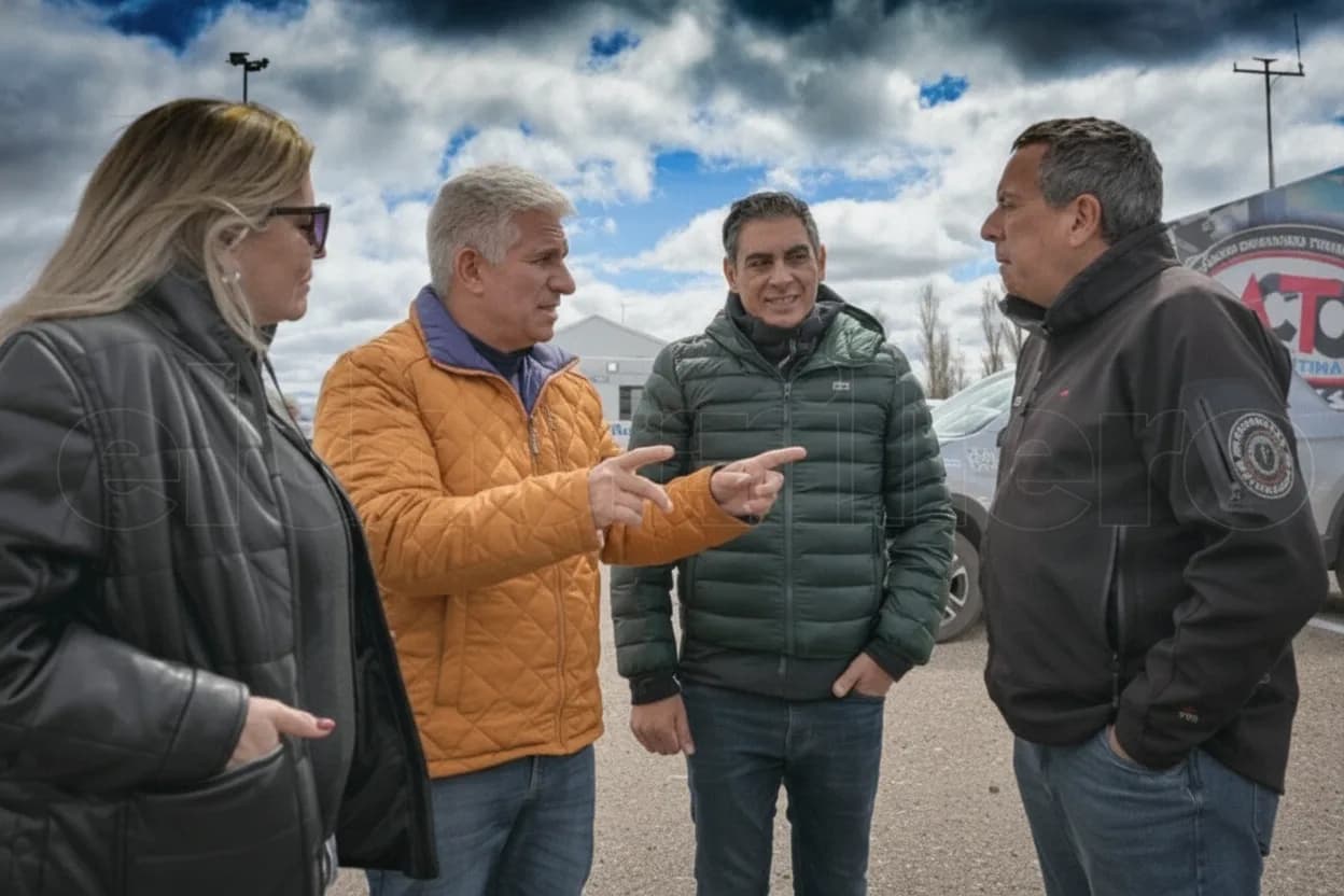 El gobernador Claudio Poggi en el Autódromo Rosendo Hernández.