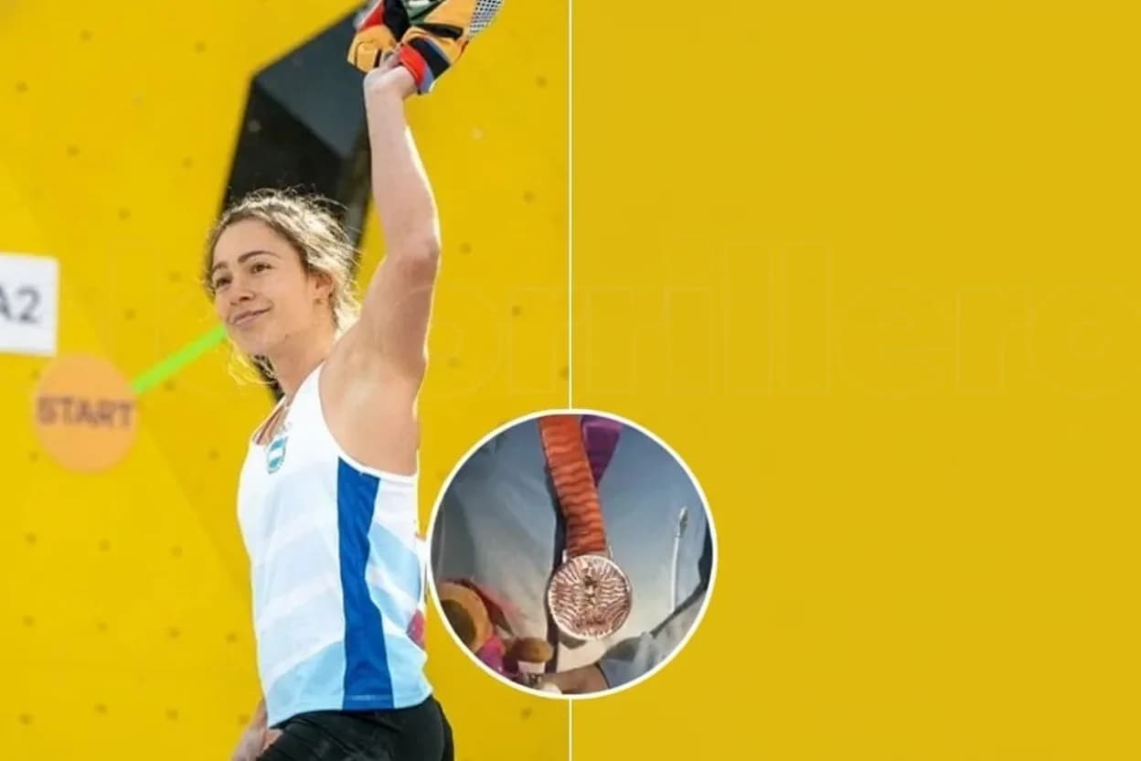 Valentina Aguado logró el bronce en escalada deportiva.