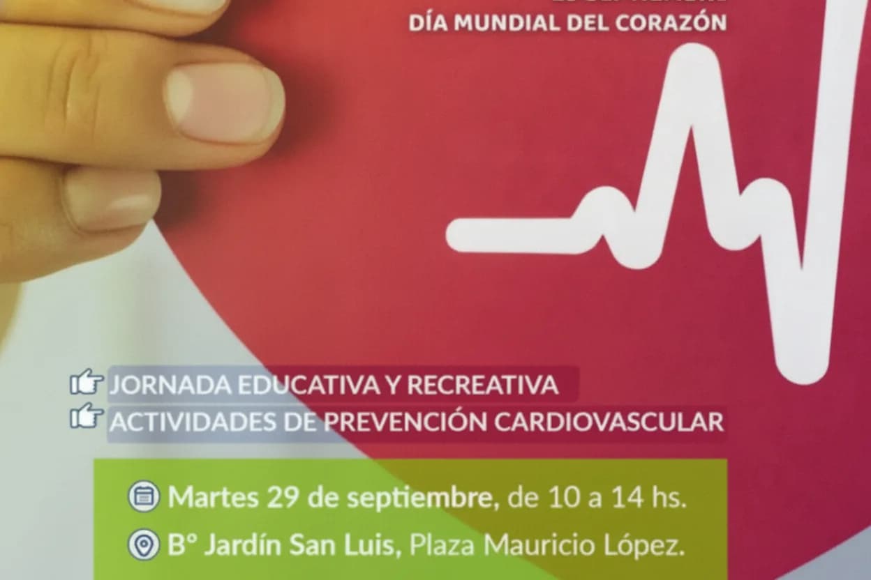 Habrá actividades en la ciudad por el Día Mundial del Corazón.