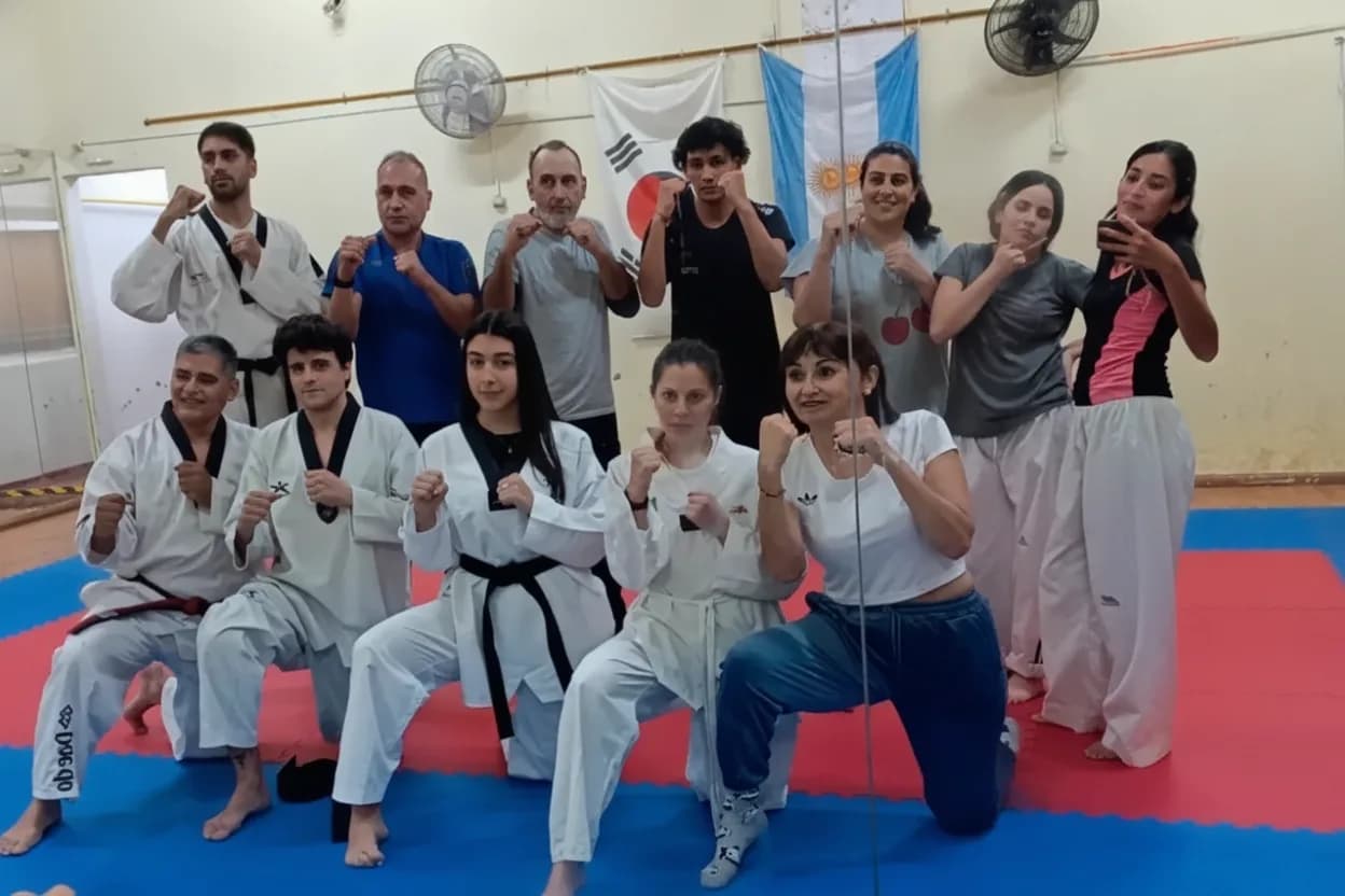 Los alumenos de la escuela Mudo Kwan.