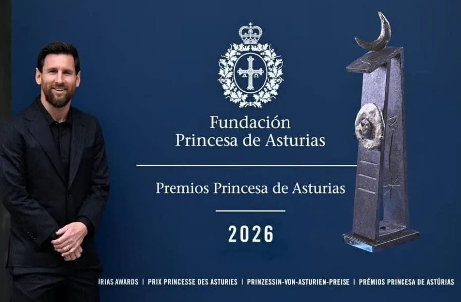 Lionel Messi rebicirá el Premio Princesa de ASturias del Deporte 2026.
