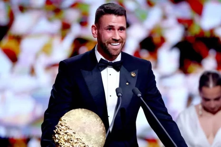 Unai Simón ganó el premio al mejor arquero del año.
