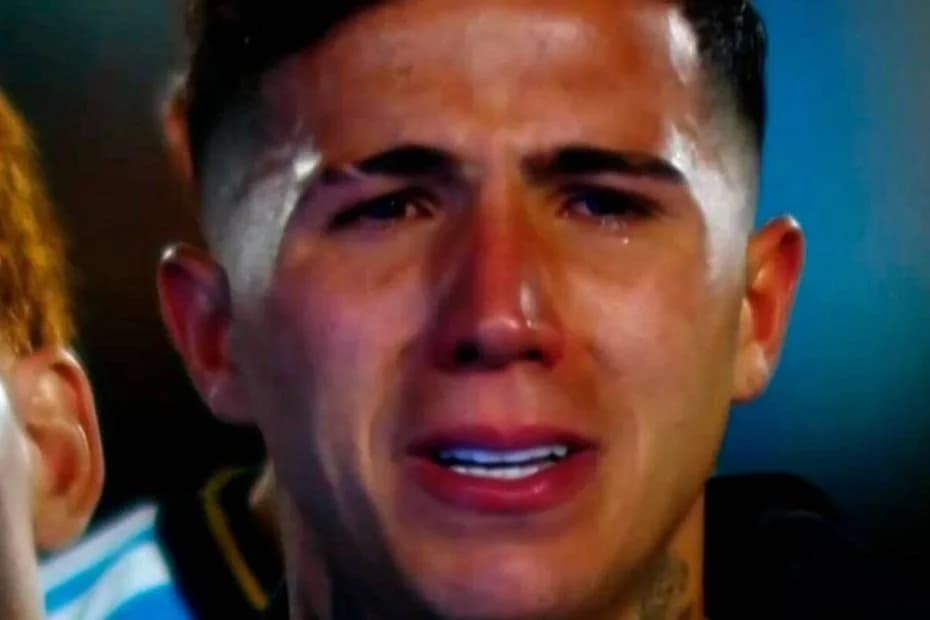 El llanto de Enzo Fernández.