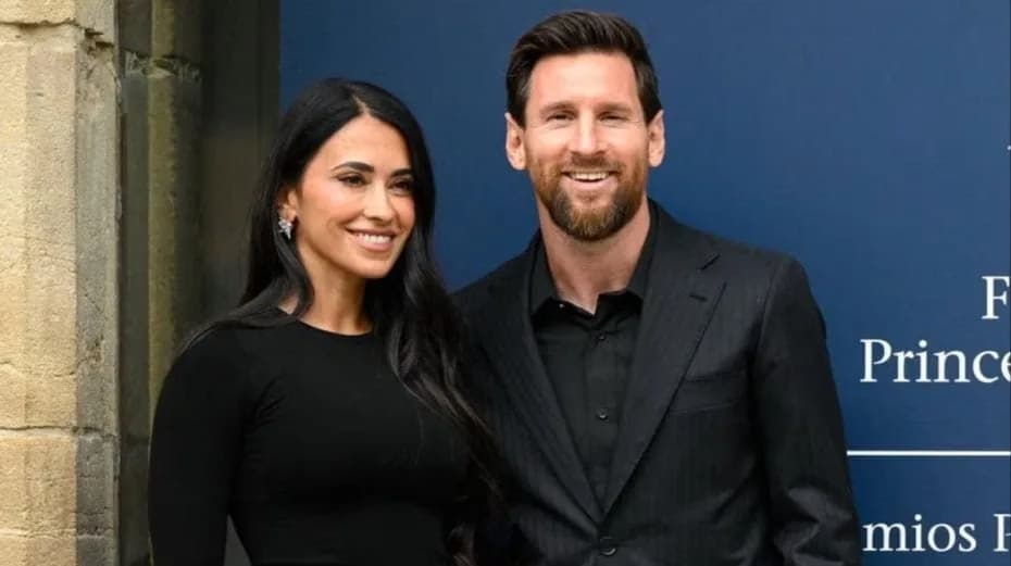 Messi llegó a España junto a Antonela Roccuzzo para recibir el prestigioso Premio Princesa de Asturias