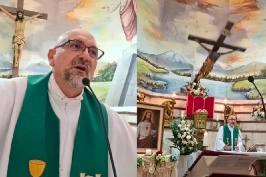 Un sacerdote murió en plena misa al caerle la cruz encima de su cabeza.