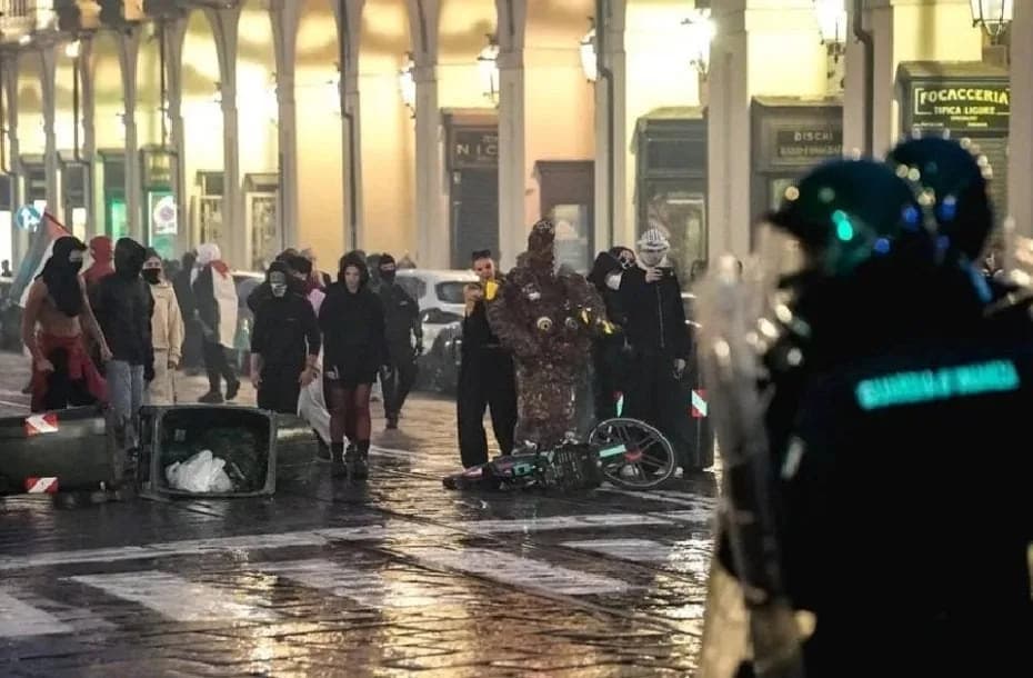 Jornada de protestas en Italia contra la carestía con choques y anuncio de huelga general.
