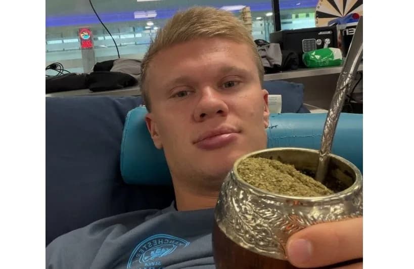 El curioso posteo de Erling Haaland tomando mate:.