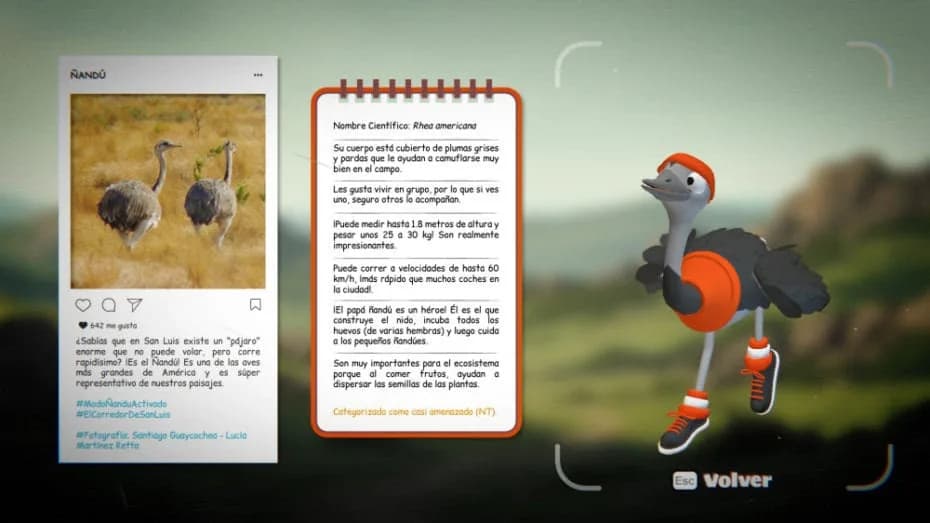 Un videojuego de la UNSL inspirado en la fauna y los paisajes de San Luis fue seleccionado para una exposición nacional.