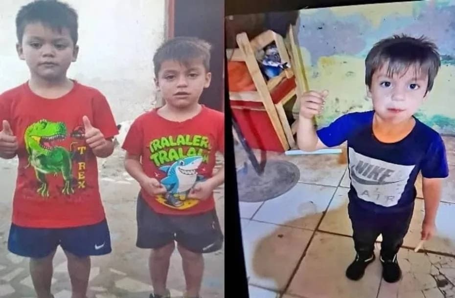 Los menores fueron identificados como Bairon Sebastián Valdez, de 5 años; Román Bautista Valdez, de 4; y su primo Josué Cáceres, de 4.