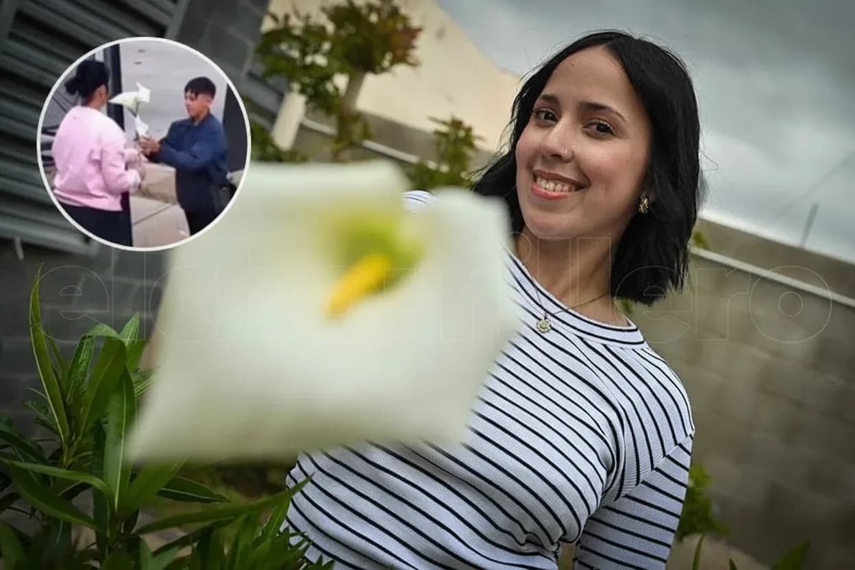 “Me sentí muy conmovida”: la joven que entregó las flores a Aarón y se vio sorprendida por el impacto viral