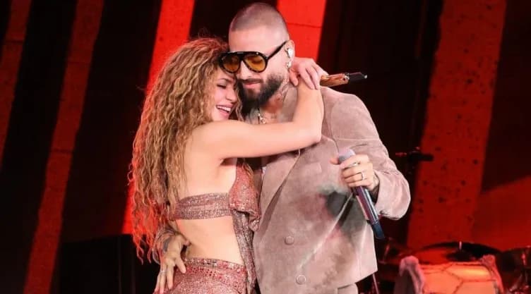 Shakira y Maluma compartieron escenario en Madrid para cantar su nueva colaboración