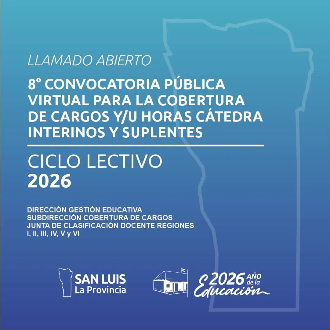 Publicaron la 8° convocatoria pública para cubrir cargos y horas cátedra