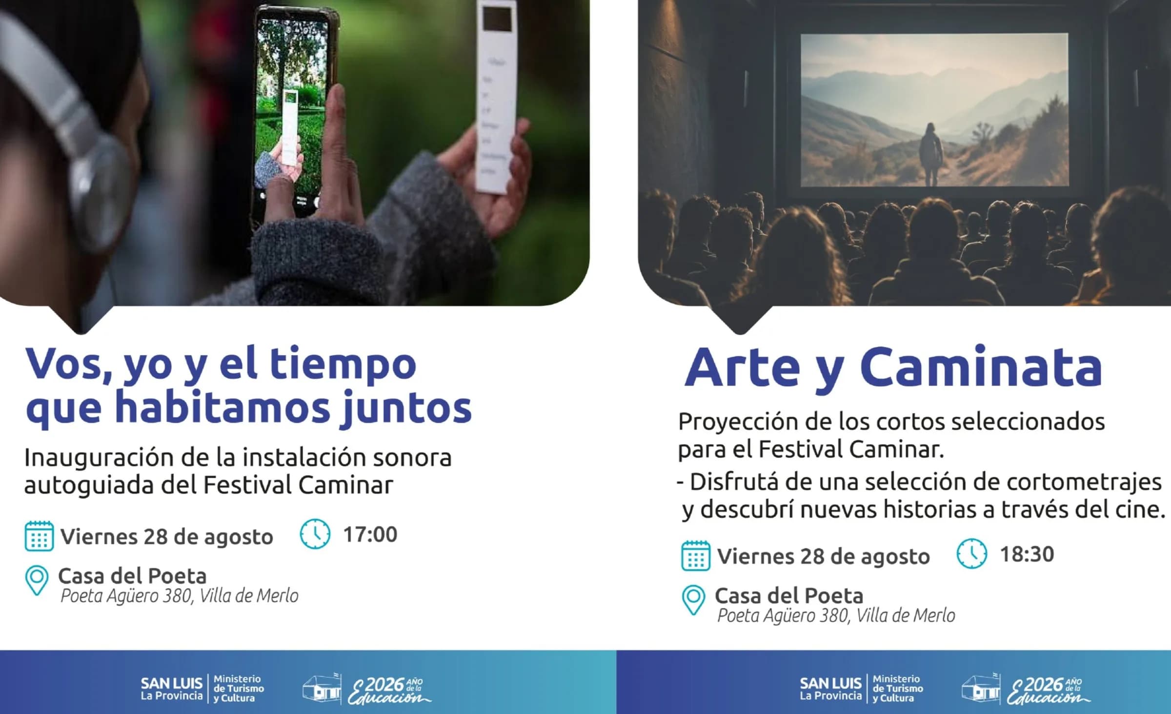 El Festival Internacional ‘Caminar’ desembarcará en la Costa de los Comechingones