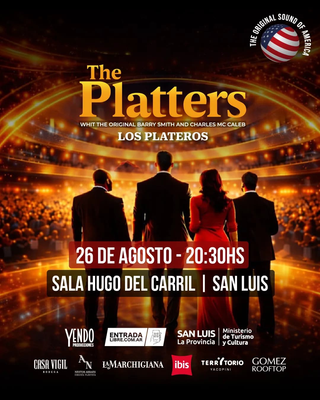 The Platters llegan a San Luis para revivir los clásicos que marcaron la historia del romance