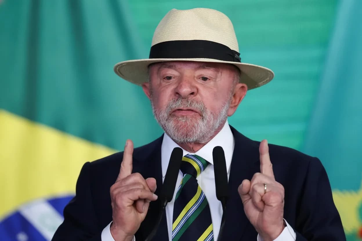 El presidente de Brasil, Luiz Inácio Lula da Silva, pronuncia un discurso durante una ceremonia en el Palacio de Planalto en Brasilia, Brasil. 3 de septiembre de 2026.
