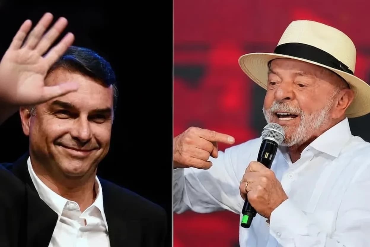 Flávio Bolsonaro y Lula competirán en las elecciones presidenciales de octubre.