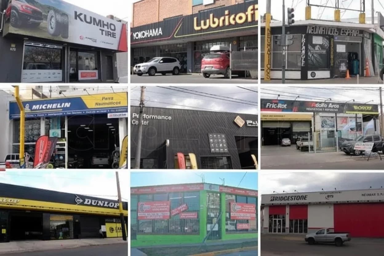 Los negocios de neumáticos en San Luis.