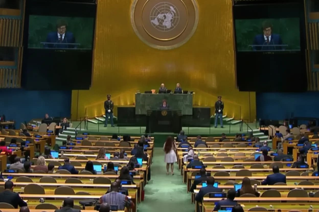 El presidente Javier Milei disertó en la Asamblea General de la ONU.