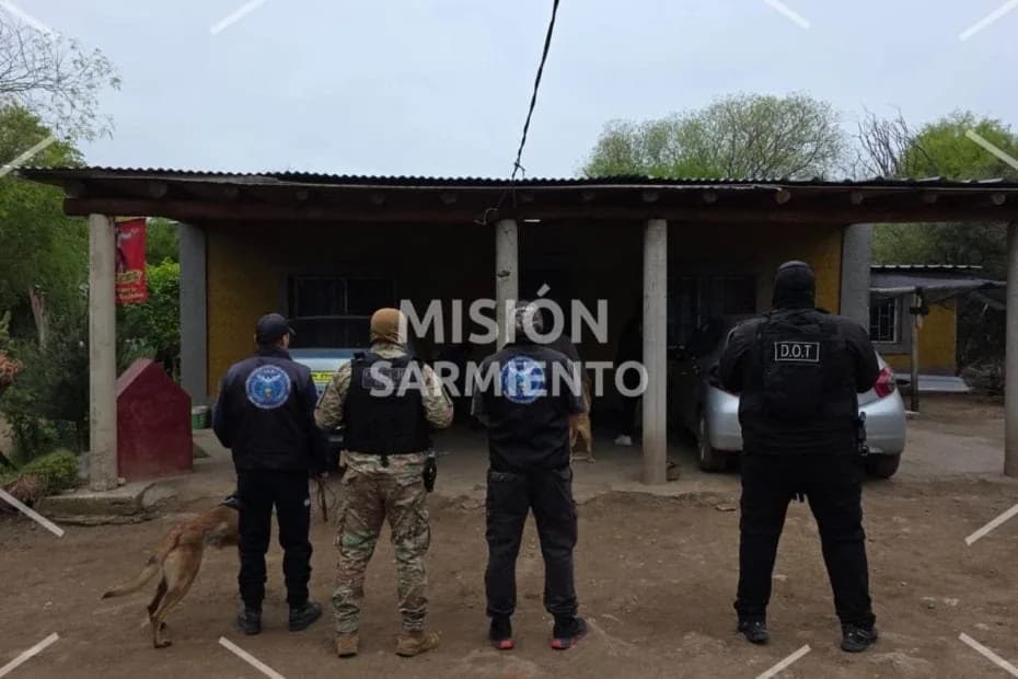 El lugar donde se realizó el procedimiento, en una zona rural de Merlo.
