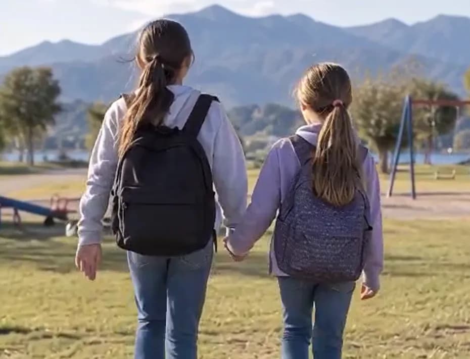Dos hermanas esperan ser adoptadas.