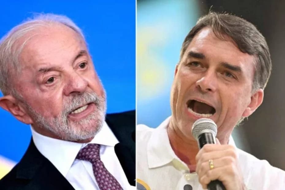 Luiz Inácio Lula da Silva y Flávio Bolsonaro.