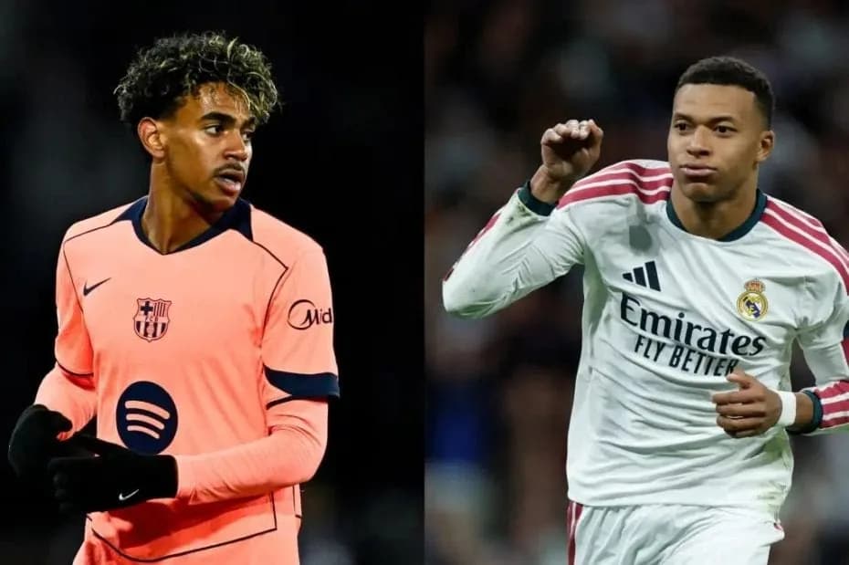 El Real Madrid de Mbappé visita al Barcelona de Lamine con una desventaja de seis puntos respecto de los campeones defensores de La Liga, que han ganado el título dos temporadas seguidas.